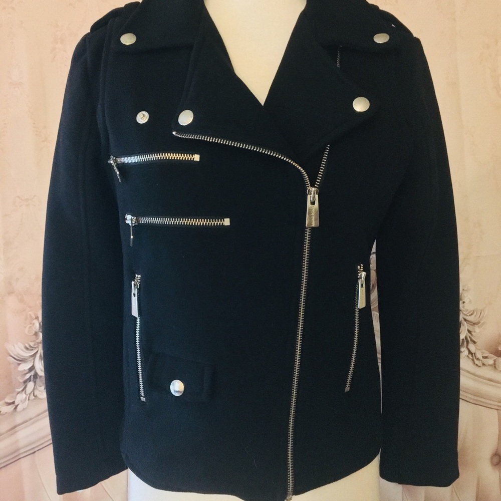 Annie bing black zipper jacket
